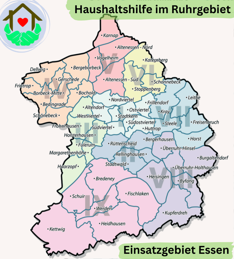 Haushaltshilfe im Ruhrgebiet Einsatzgebiet Essen